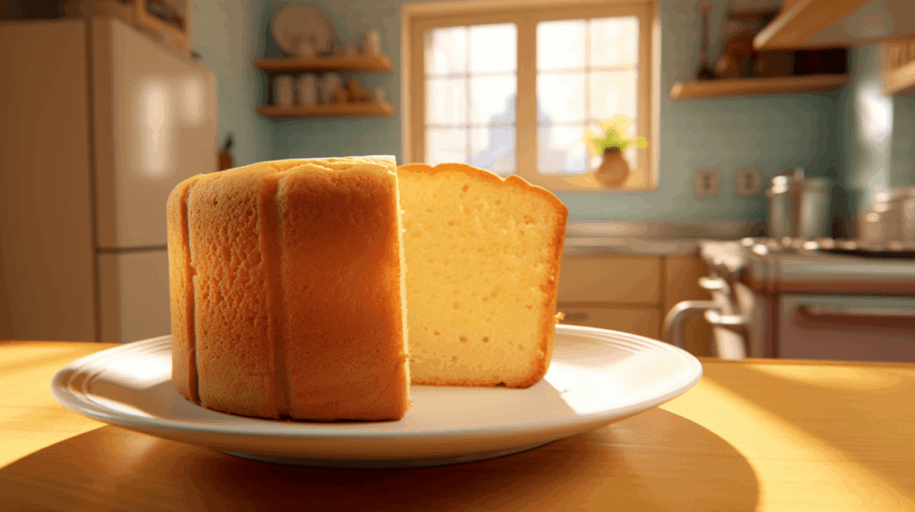 פרוסת עוגת וניל גבוהה בחושה פרוסת עוגת וניל גבוהה בחושה