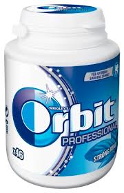 אורביט גומי לעיסה בקבוקון 64 גר' מנטה חזק