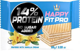 וופל במילוי קרם וניל מועשר חלבון לל"ס 95 גרם FLIS