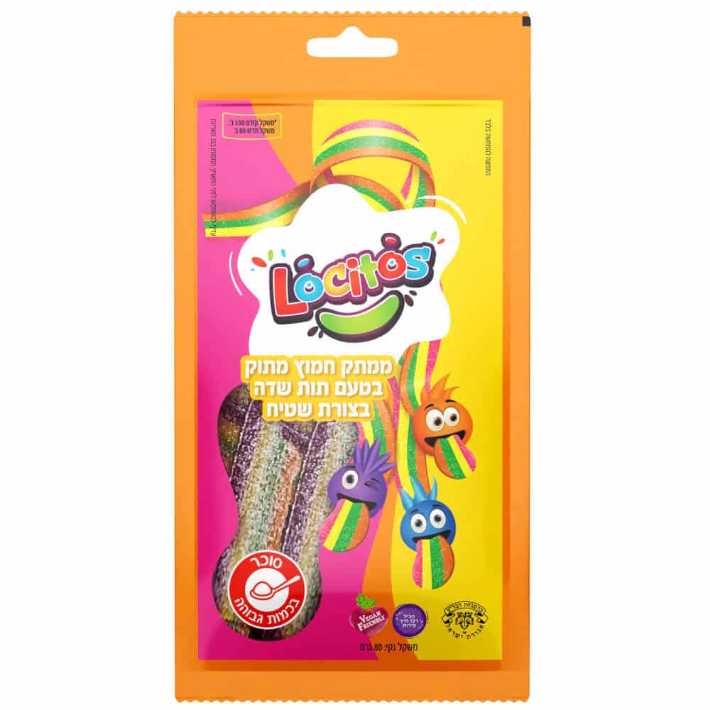 לוקיטוס שטיחים חמוצים ריינבו/תות שדה 80 גרם