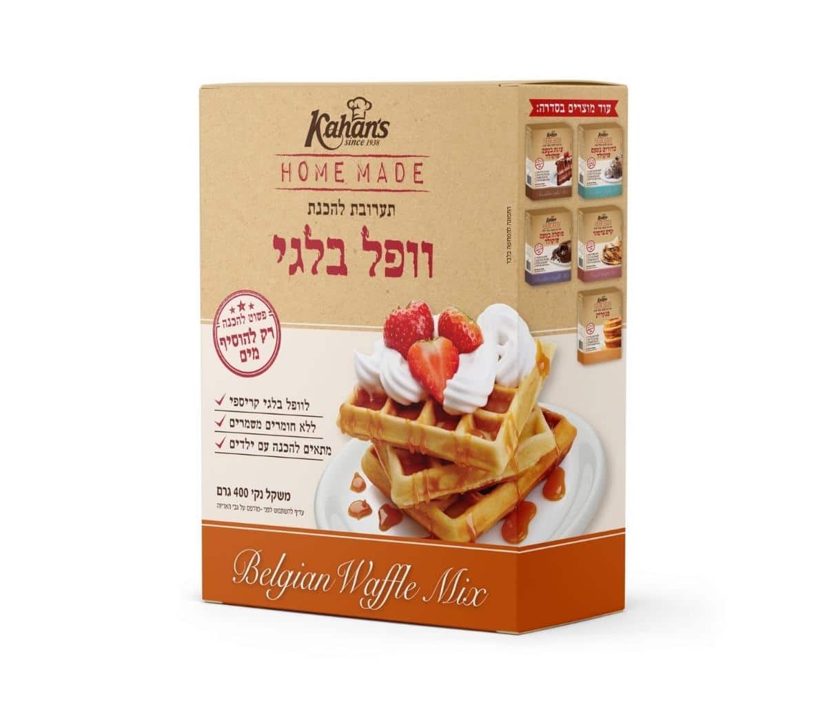 תערובת להכנת וופל בלגי 400גר'