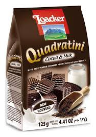 קואדרטיני שוקו-חלב 125  גרם