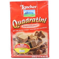 וופל קואדרטיני אגוז 250 גרם