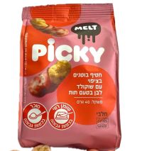 PICKY חטיף בוטנים בציפוי שוקולד טעם תות 40 גרם