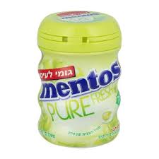 מסטיק מנטוס פיור בטעם ענבים ירוקים 60 גרם