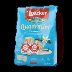 וופל קואדרטיני בטעם וניל 250 גרם