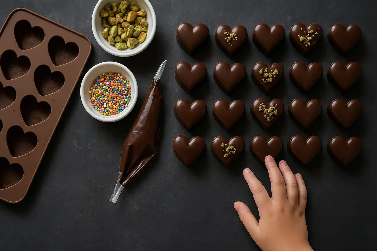 סדנת שוקולד ביתית ליצירת פרלינים