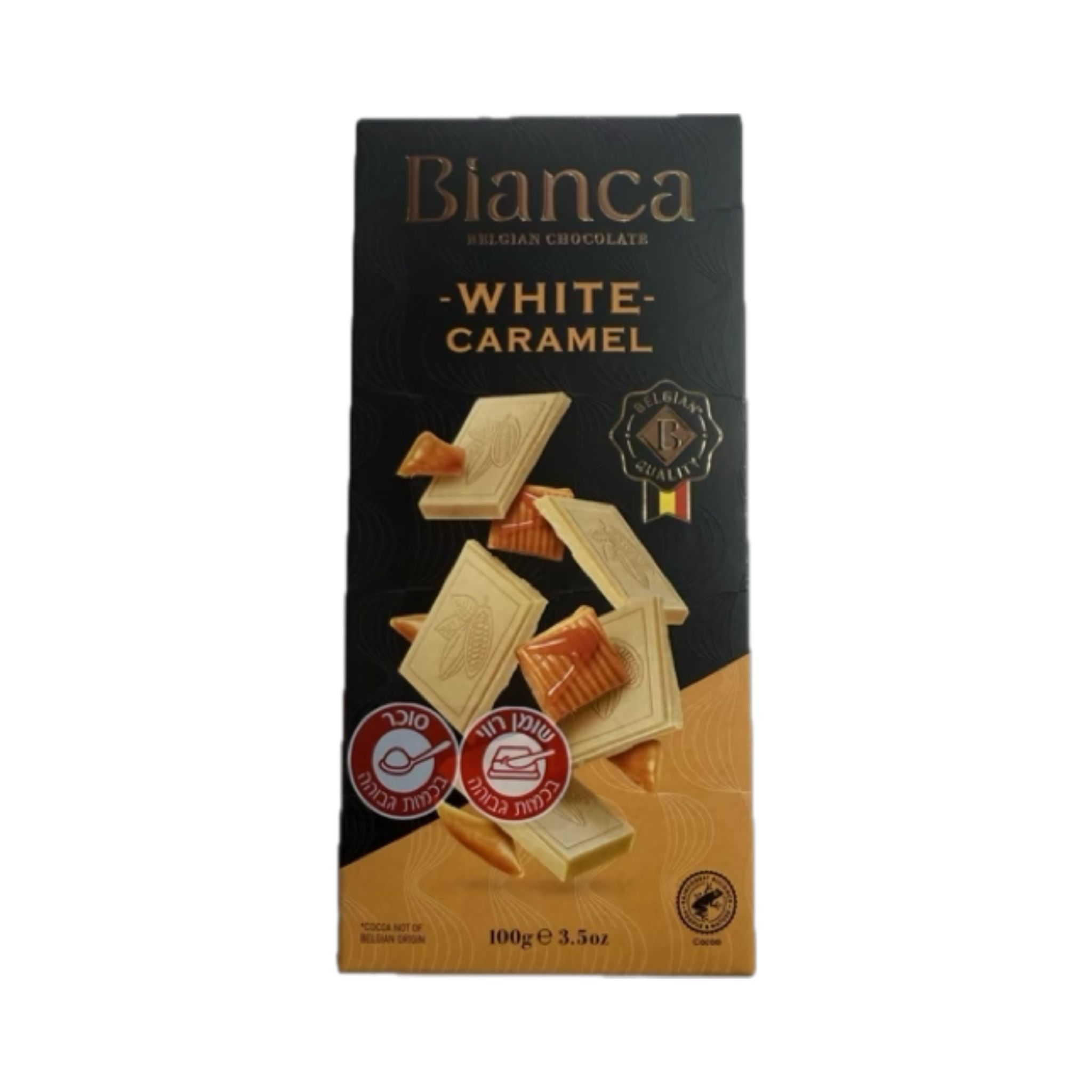 ביאנקה שוקולד לבן בטעם קרמל 100 גרם