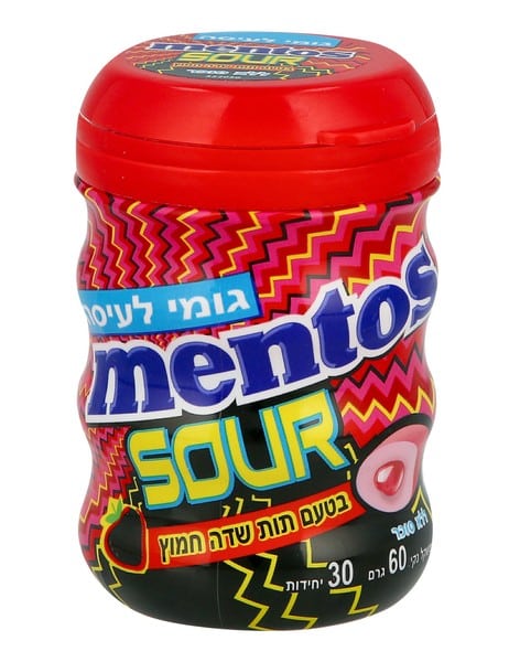 מסטיק מנטוס תות שדה חמוץ 60 גרם