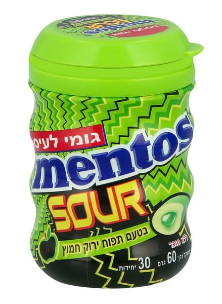 מסטיק מנטוס תפוח ירוק חמוץ 60 גרם