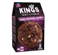 קינג עוגיות רכות שוקולד טריפל צ'יפס 160 גרם