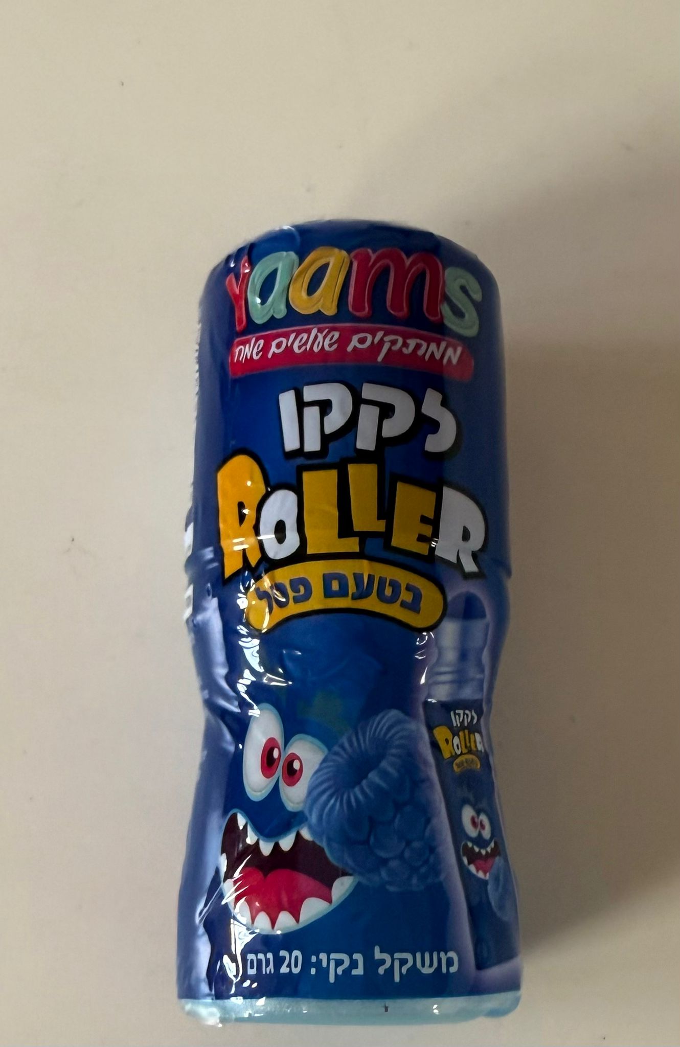 יאמס לקקן רולר בטעם פטל 20 גרם