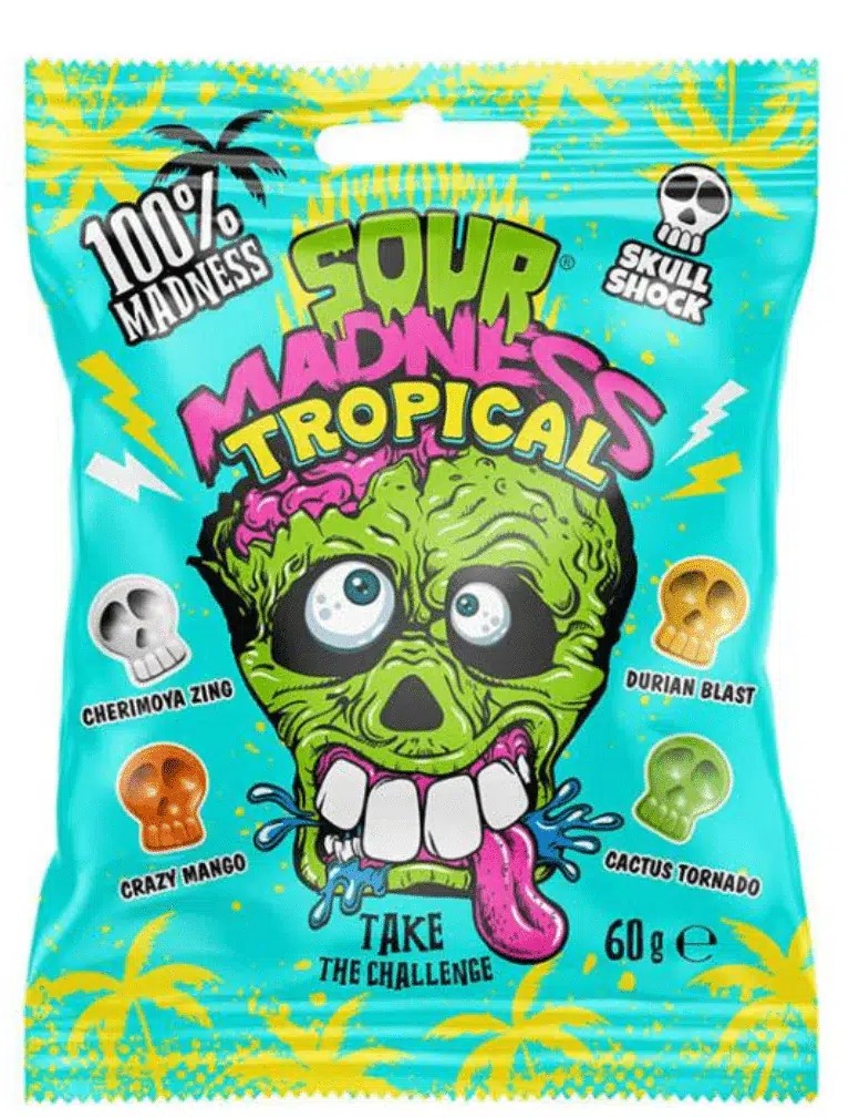 סאוור מדנס סוכריות חמוץ פ.טרופי 60 גרם