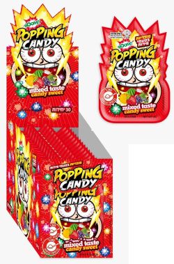 סוכריות קופצות בום מיקס 4 טעמים 4 גרם